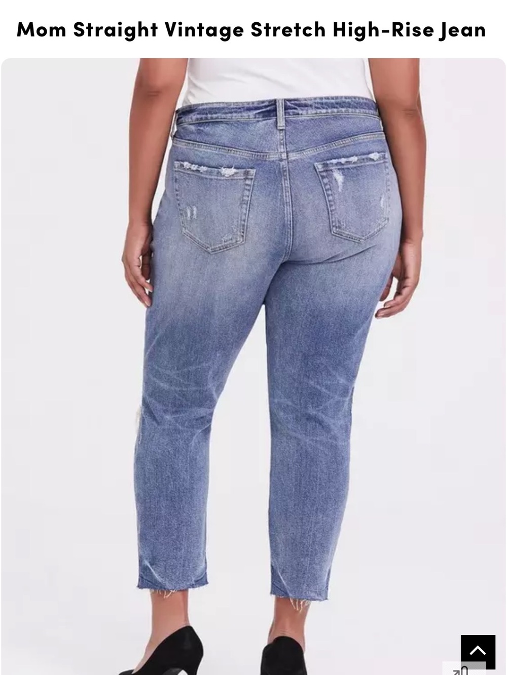EUC Torrid Size 24R: High-Rise Mom Straight Distressed Jeans - Blue - Picture 2 of 9